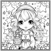 Kawaii Coloring Page photo