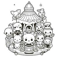 Kawaii Coloring Page photo