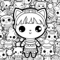 Kawaii Coloring Page photo