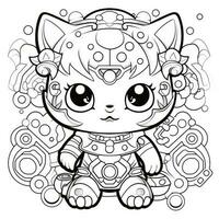 Kawaii Coloring Page photo