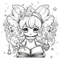 Kawaii Coloring Page photo