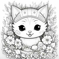 Kawaii Coloring Page photo