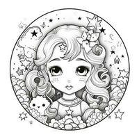 Kawaii Coloring Page photo