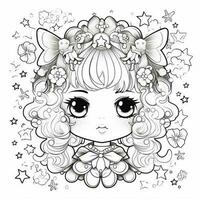 Kawaii Coloring Page photo