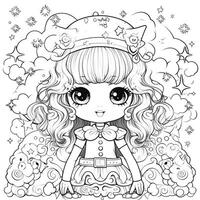 Kawaii Coloring Page photo