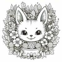 Kawaii Coloring Page photo