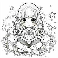 Kawaii Coloring Page photo