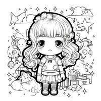 Kawaii Coloring Page photo