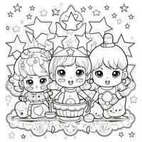 Kawaii Coloring Page photo