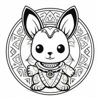 Kawaii Coloring Page photo