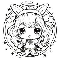 Kawaii Coloring Page photo