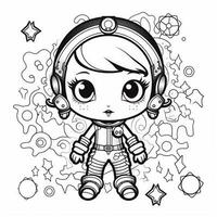 Kawaii Coloring Page photo