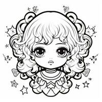 Kawaii Coloring Page photo