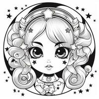 Kawaii Coloring Page photo