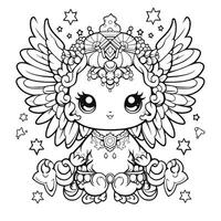 Kawaii Coloring Page photo