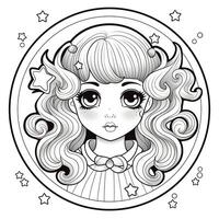 Kawaii Coloring Page photo