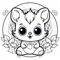 Kawaii Coloring Page photo