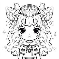 Kawaii Coloring Page photo