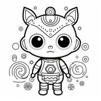 Kawaii Coloring Page photo