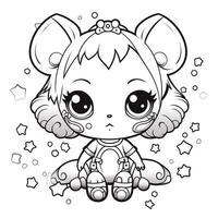 Kawaii Coloring Page photo