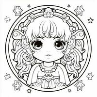 Kawaii Coloring Page photo