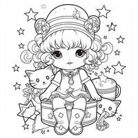 Kawaii Coloring Page photo