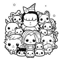 Kawaii Coloring Page photo