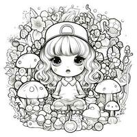 Kawaii Coloring Page photo