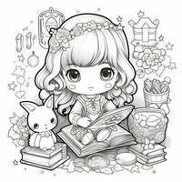 Kawaii Coloring Page photo