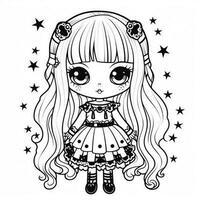 Kawaii Coloring Page photo