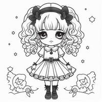 Kawaii Coloring Page photo