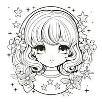 Kawaii Coloring Page photo