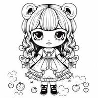 Kawaii Coloring Page photo