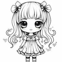 Kawaii Coloring Page photo