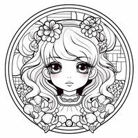 Kawaii Coloring Page photo