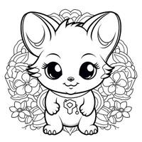 Kawaii Coloring Page photo