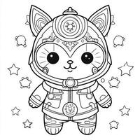 Kawaii Coloring Page photo