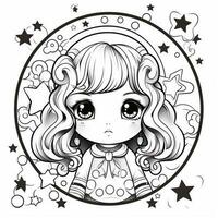 Kawaii Coloring Page photo