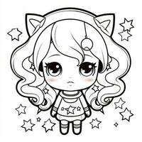 Kawaii Coloring Page photo