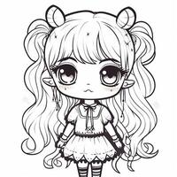 Kawaii Coloring Page photo