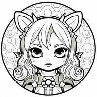 Kawaii Coloring Page photo