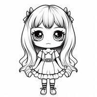 Kawaii Coloring Page photo