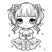 Kawaii Coloring Page photo