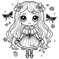 Kawaii Coloring Page photo