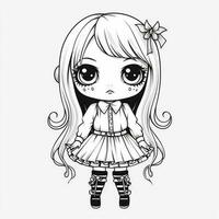 Kawaii Coloring Page photo