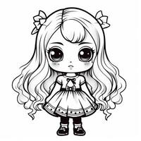 Kawaii Coloring Page photo