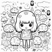 Kawaii Coloring Page photo