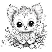 Kawaii Coloring Page photo