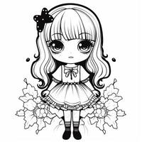 Kawaii Coloring Page photo