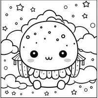 Kawaii Coloring Page photo